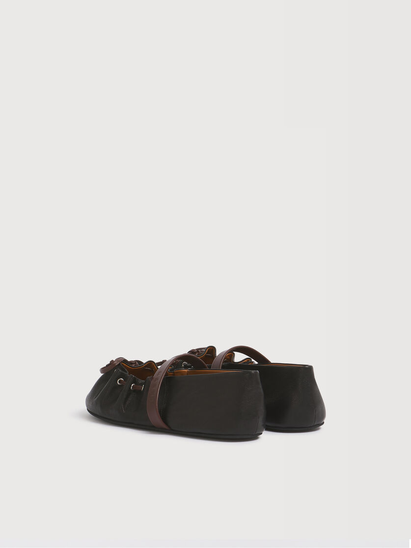 Soft Ballerina Mary Jane en cuir noir et marron, Image 5