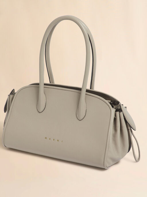 Taupe leather Tulipea EW tote bag - Handbags