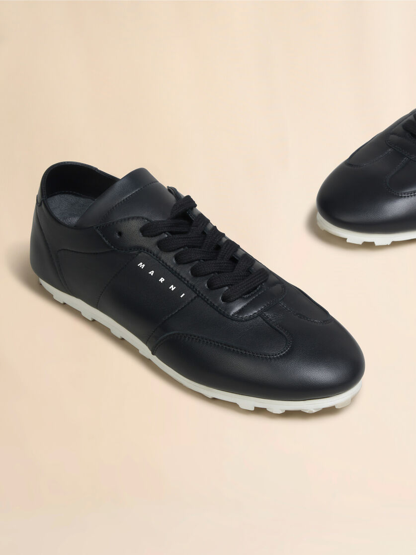 Black nappa leather Softy Soccer sneaker - Sneakers - Image 4