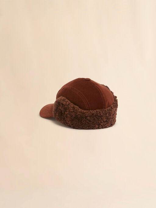 Brown corduroy aviator baseball cap - Hats