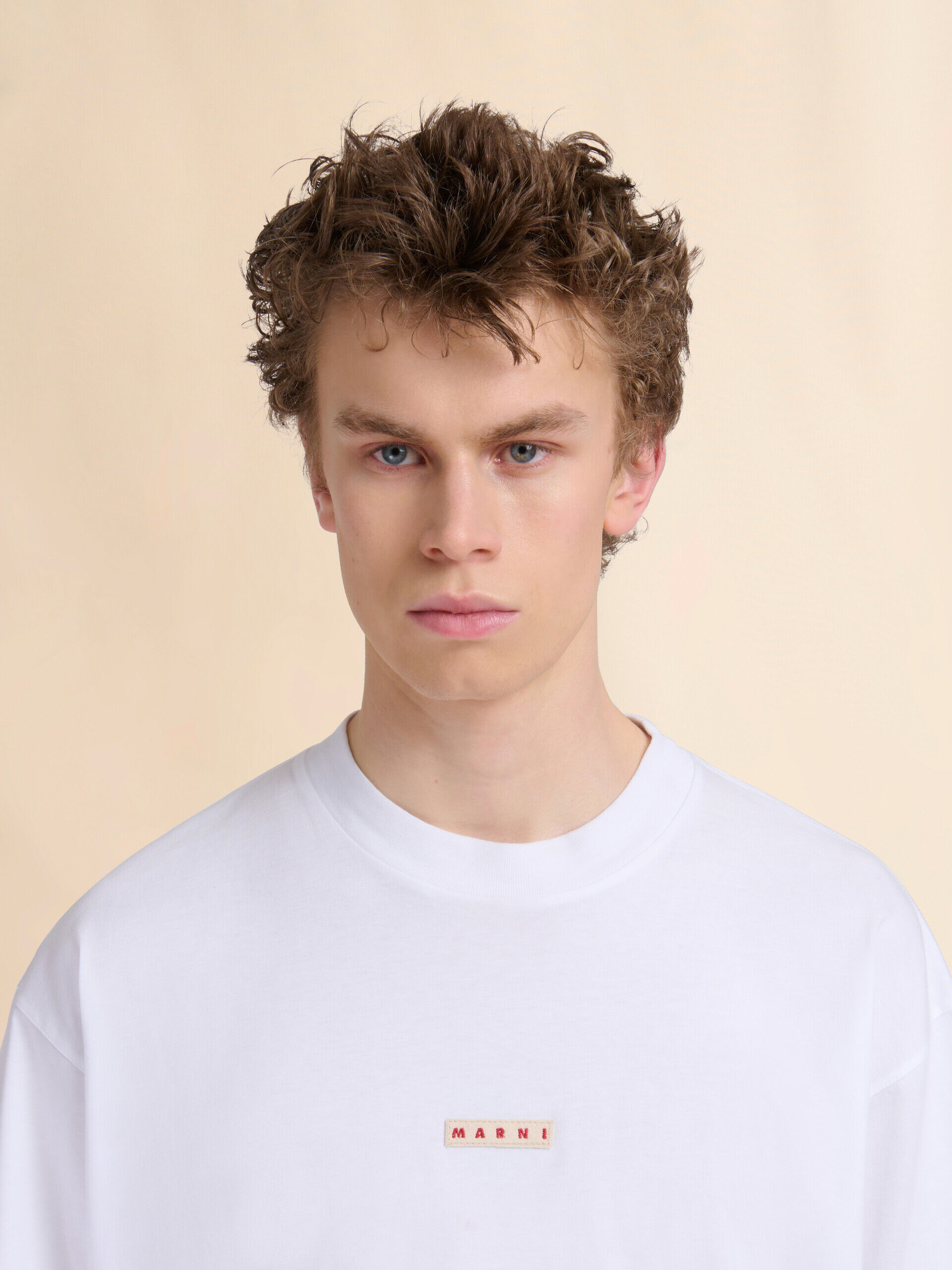MARNI◆Tシャツ/40/コットン/ホワイト/thje0042eq ホワイト オーガニックコットン製Tシャツ マルニラベル付き | Marni