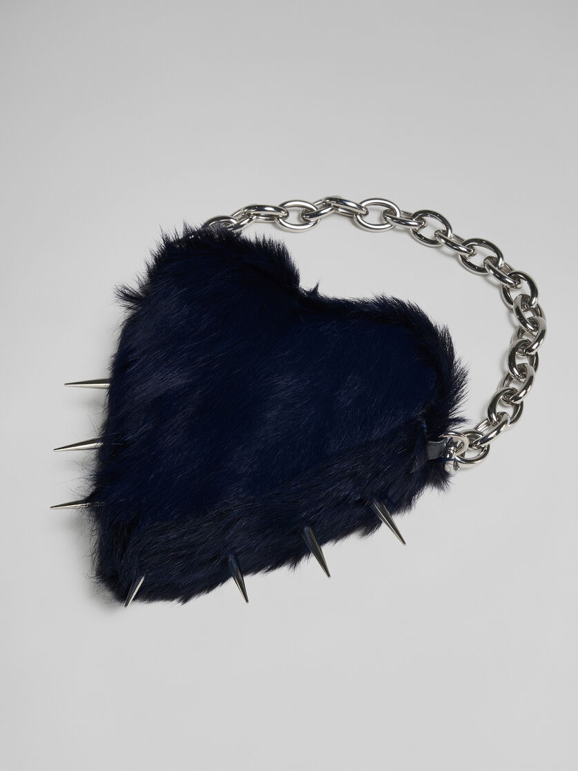Long hair calfskin Heart handbag - Handbags - Image 5