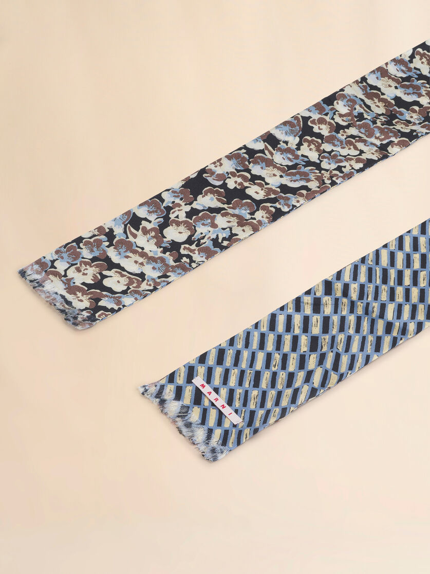 コントラストプリント ブラック シルクスカーフ, Image 3