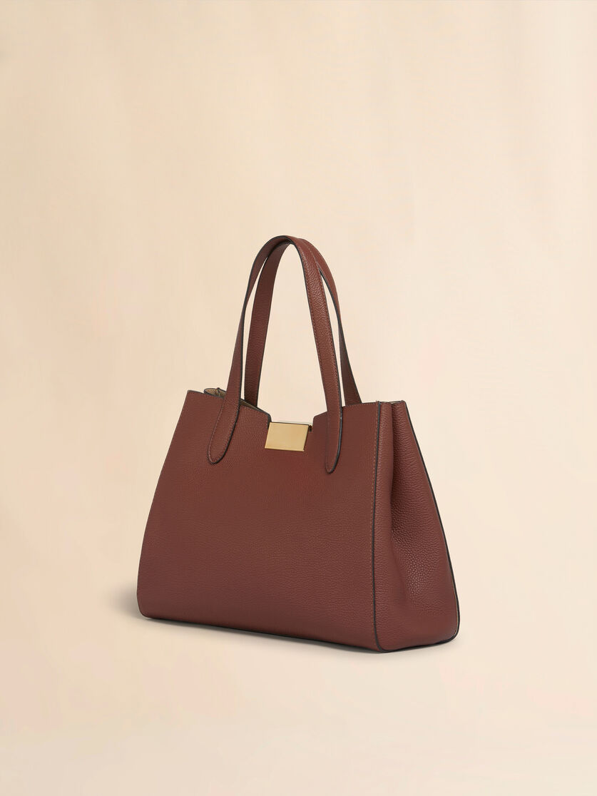 Bolso de mano pequeño Trunkaroo Tote de piel gris - Bolsos de mano - Image 2