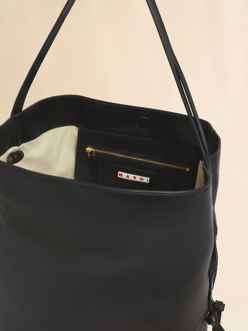 Black leather Pod 2.0 small hobo bag - Shoulder Bags