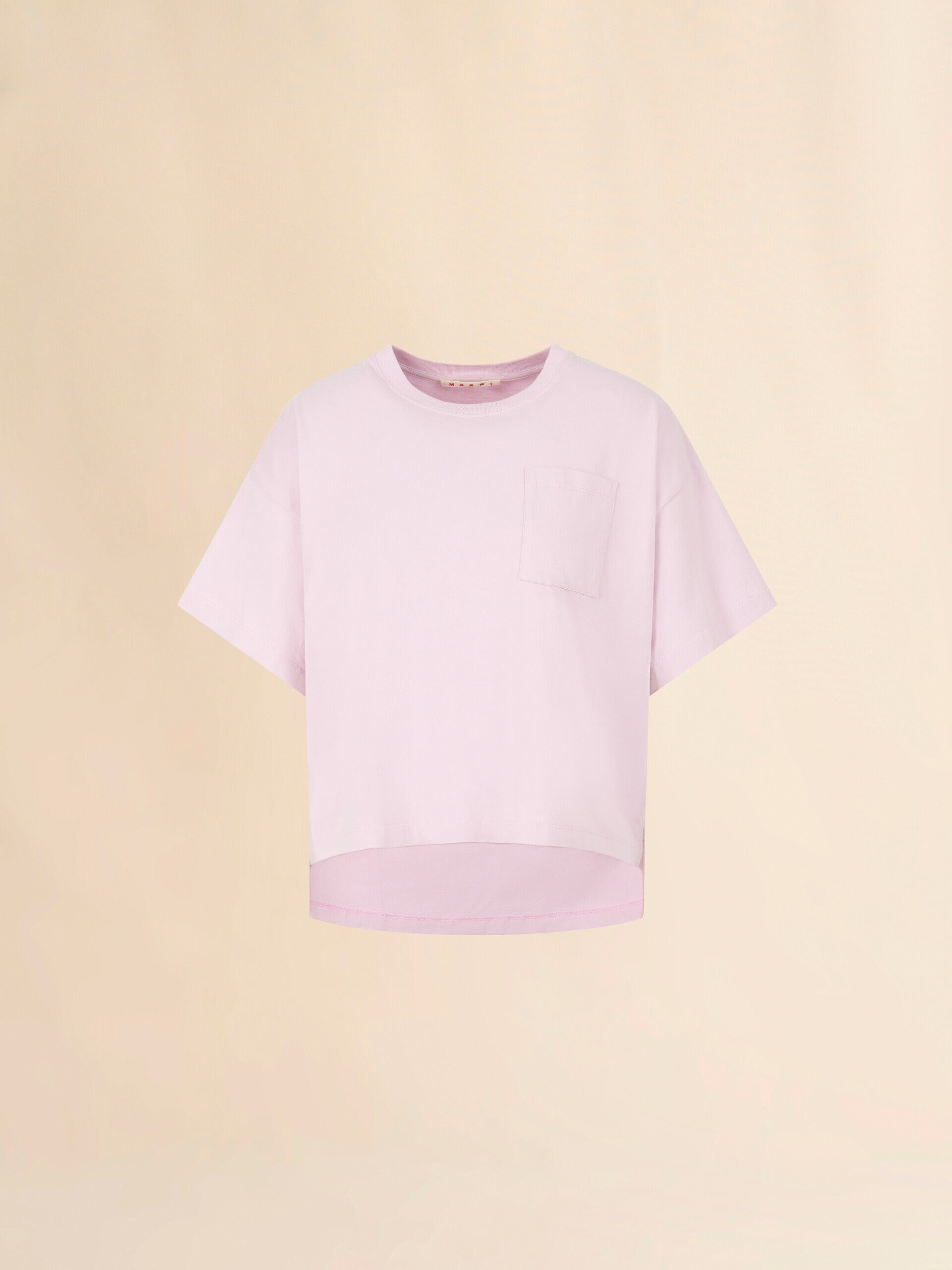 ピンク コットン製Tシャツ Marni Beachrポストカードプリント | Marni