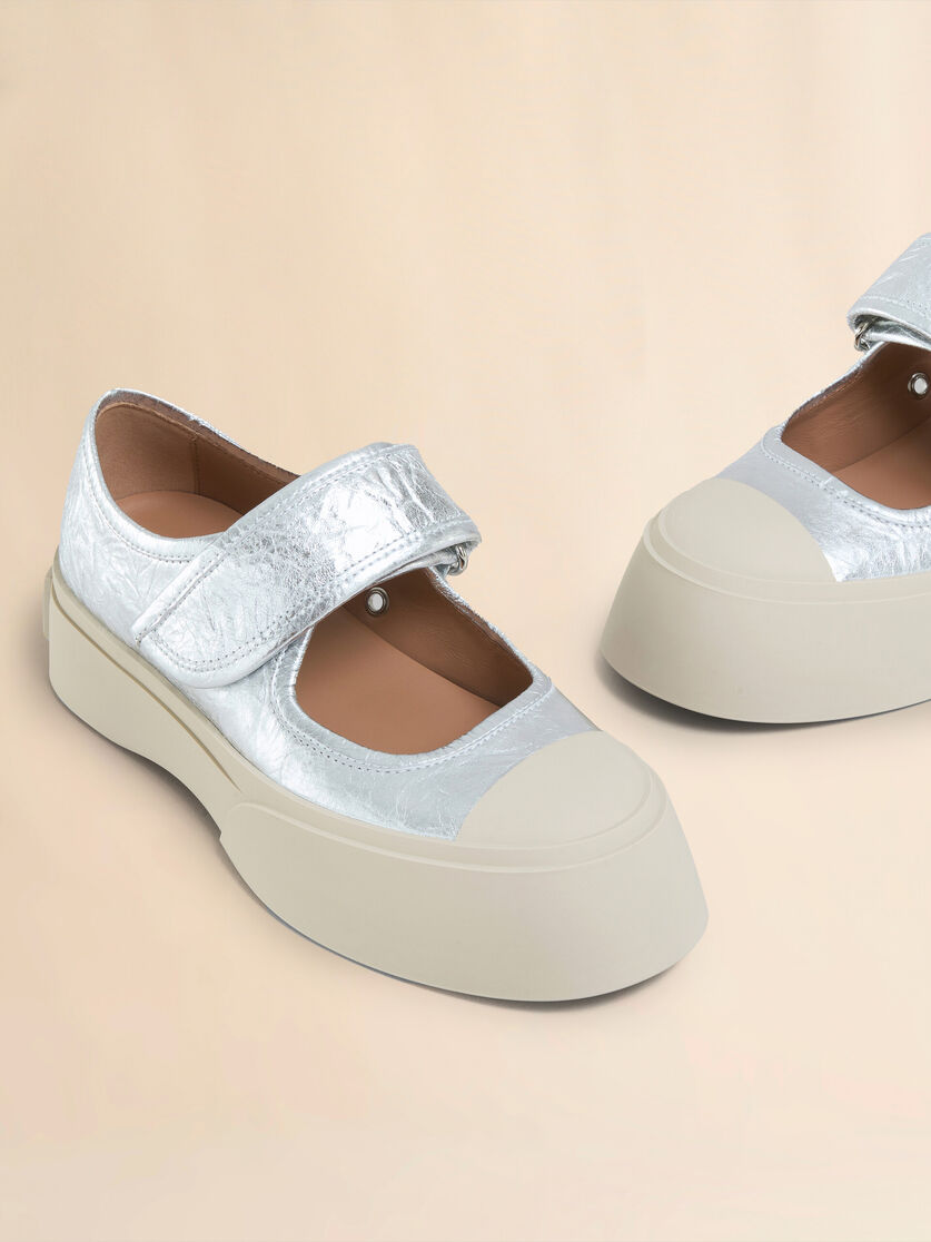 Silver leather Mary Jane sneaker - Sneakers - Image 5