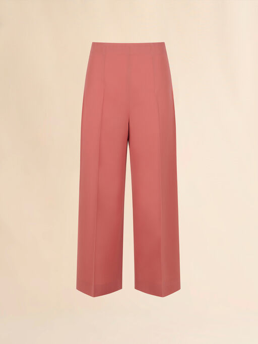 Pink wool cropped trousers - Pants