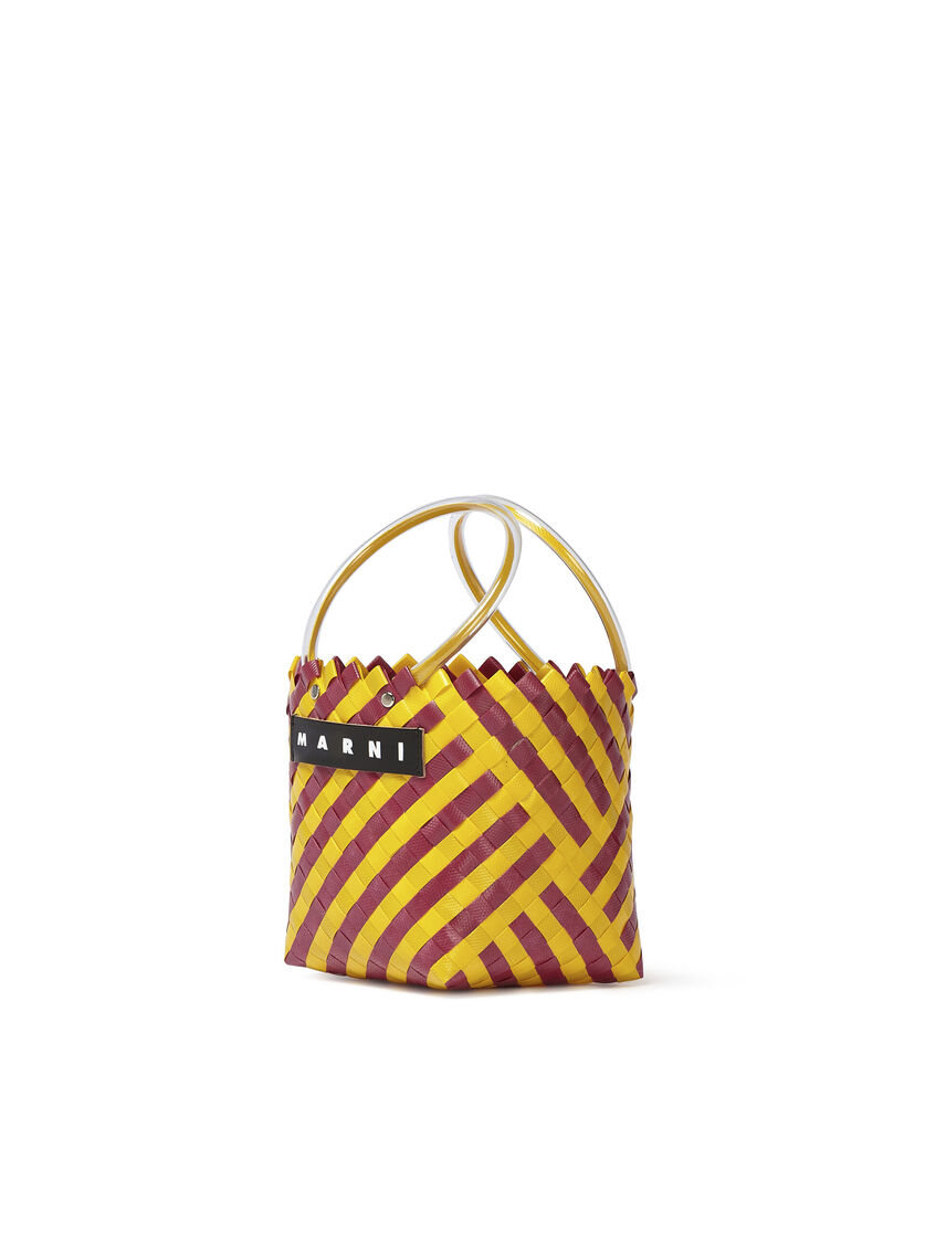 MARNI MARKET TAHA bag in yellow and turquoise woven material - Shopping Bags - Image 2