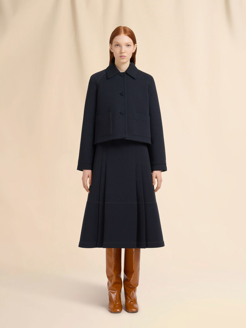 Black jersey jacket with pockets - Jackets - Image 2