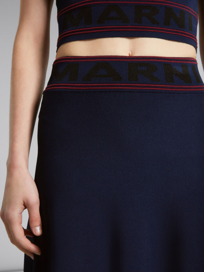 Blue skirt with logo waist | Marni