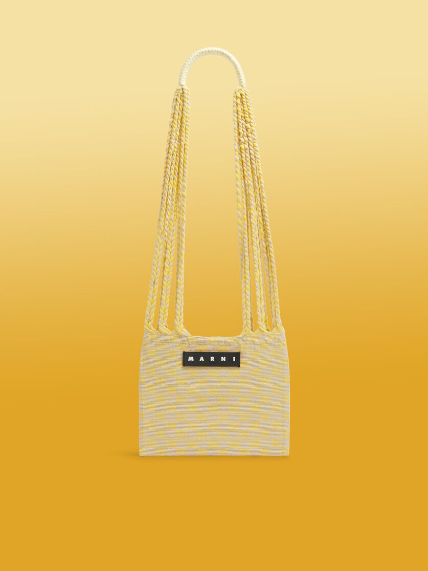ホワイト MARNI MARKET CROSS CHECKERBORAD HAMMOCK BAG - ショッピングバッグ - Image 1