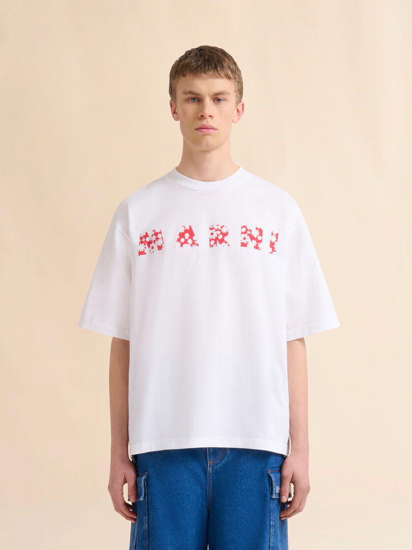 T-shirt with red Pop Fields Marni logo - Shirts - Image 2