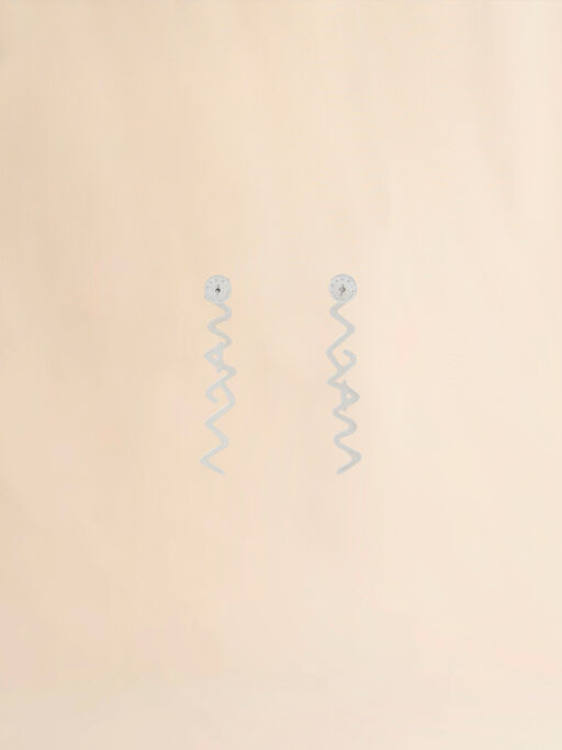 Palladium metal Marni Symbol drop earrings - Earrings
