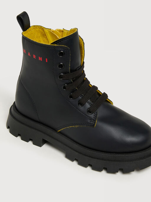 Black army boots with logo - Sneakers