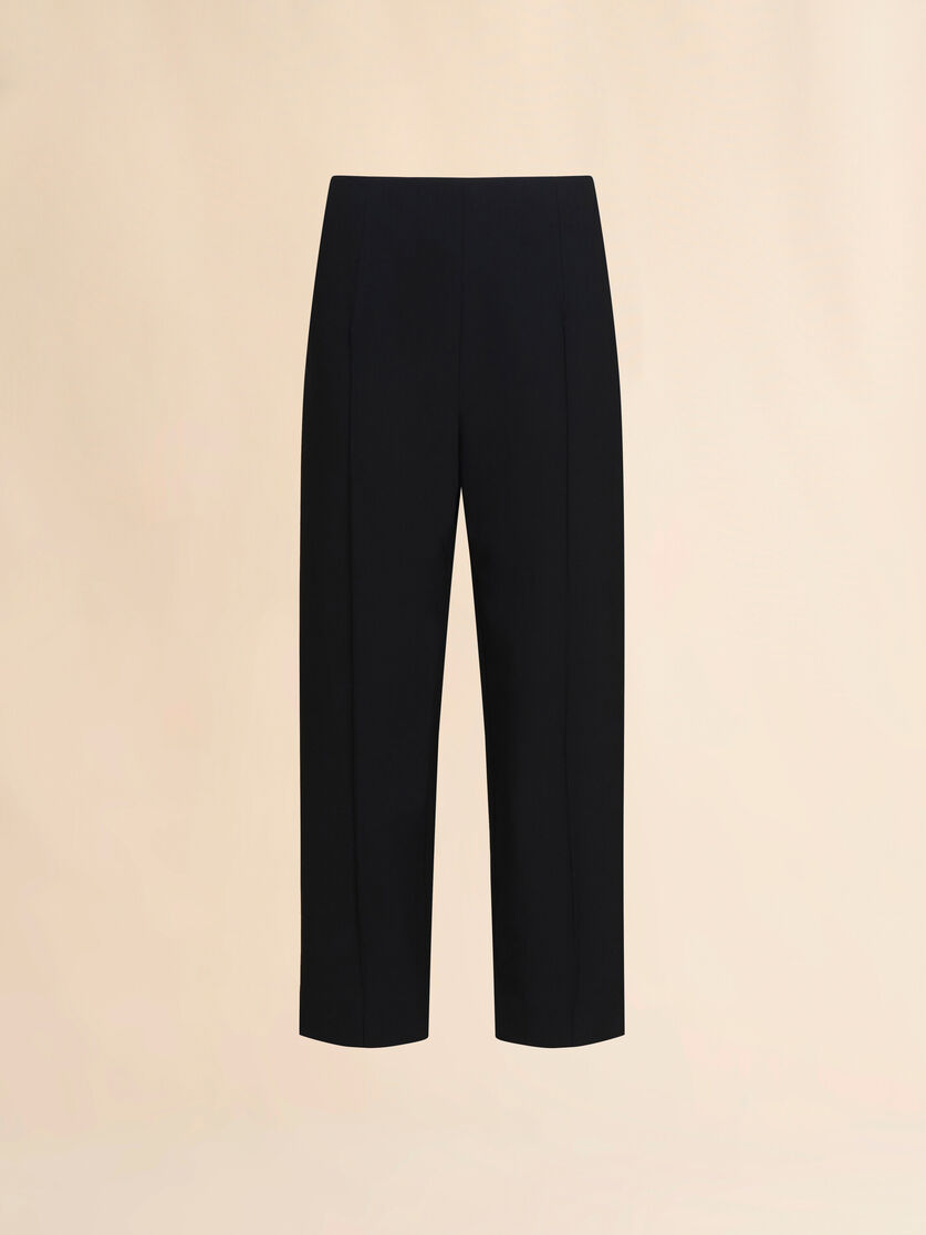 Black wool blend trousers with Marni Symbol - Pants - Image 1