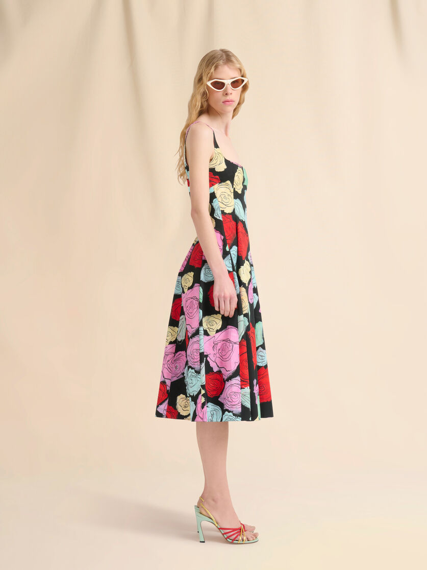 Black poplin balloon dress with Orion print - Dresses - Image 6