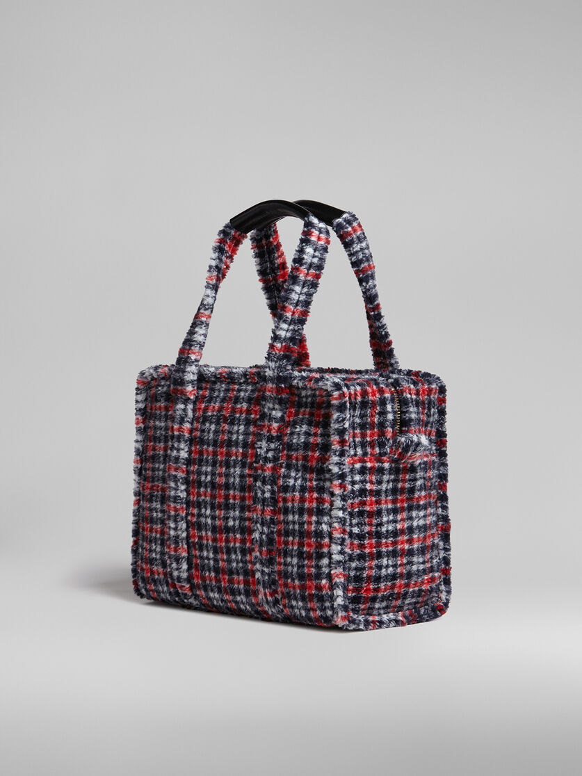 Small travel bag in check fabric - Shopping Bags - Image 3