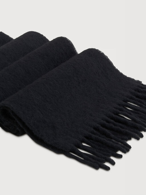Black alpaca scarf - Scarves