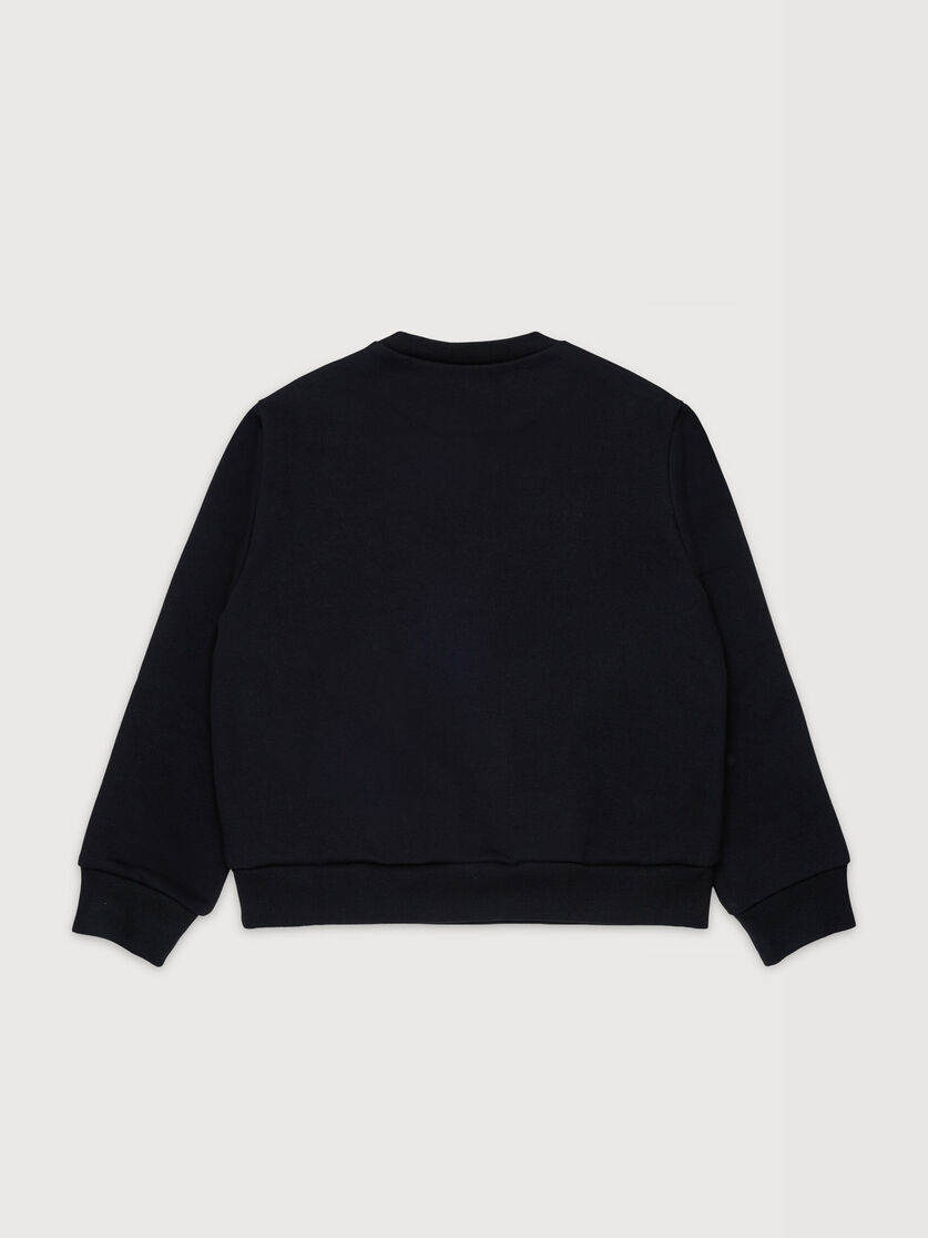 Black cotton sweatshirt with maxi skater print, Image 2