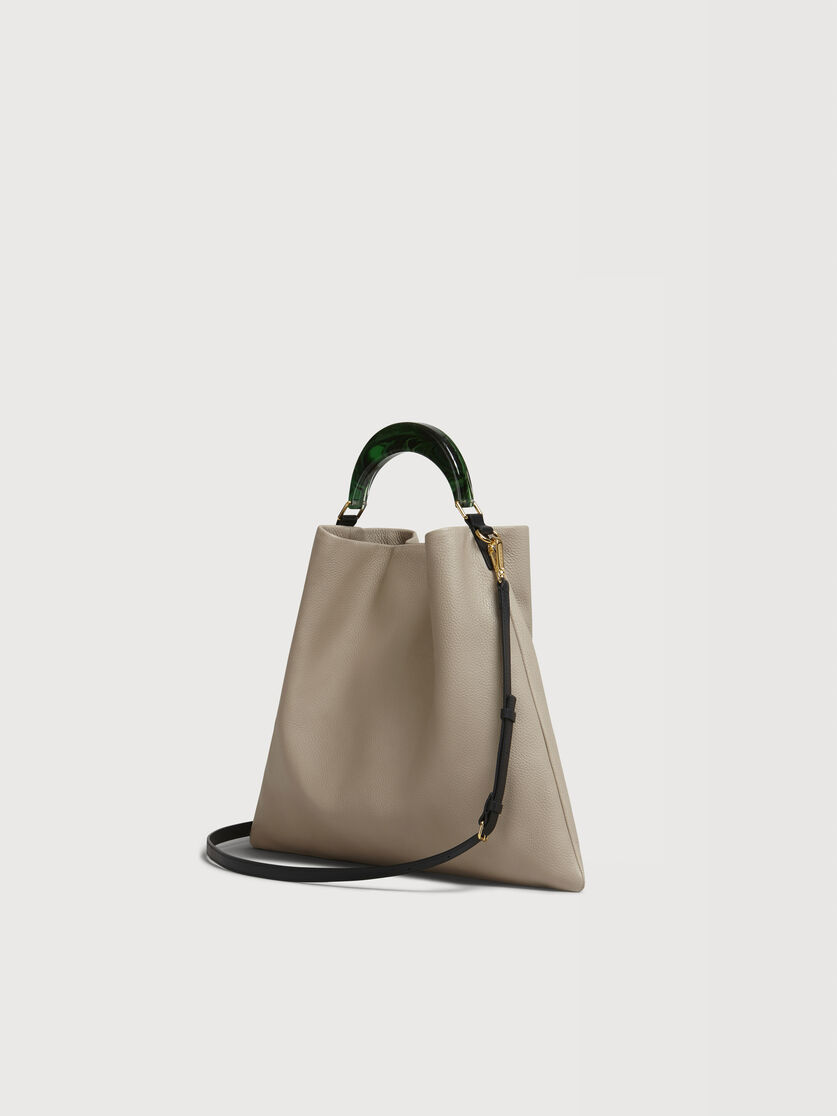 Venice Medium Bag in beige leather, Image 2