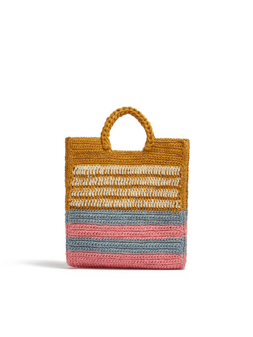 ゴールドブラウン MARNI MARKET FIQUE バッグ - ショッピングバッグ