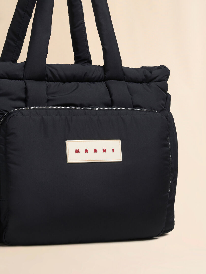 Sac fourre-tout Puff E/W en tissu technique noir - Sacs cabas - Image 5