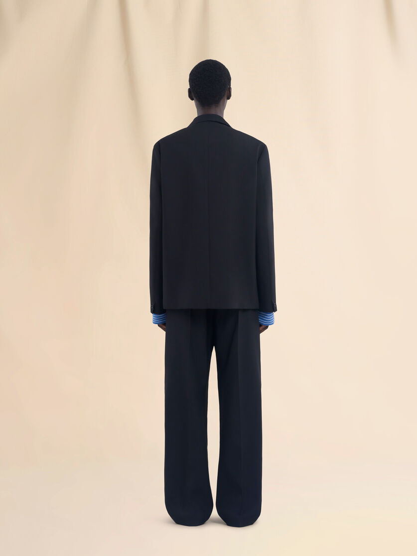 Black single breasted wool jacket with Baguette logo - Jackets - Image 3