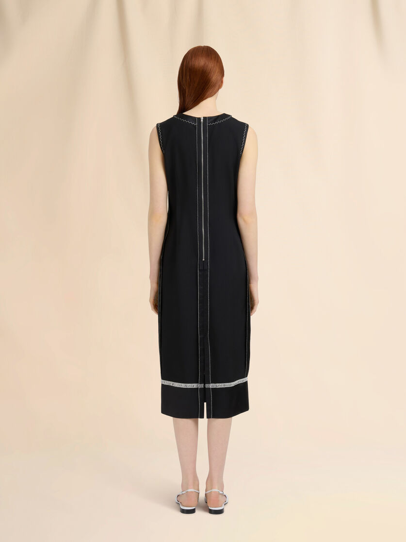 Black wool inside-out dress - Dresses - Image 3