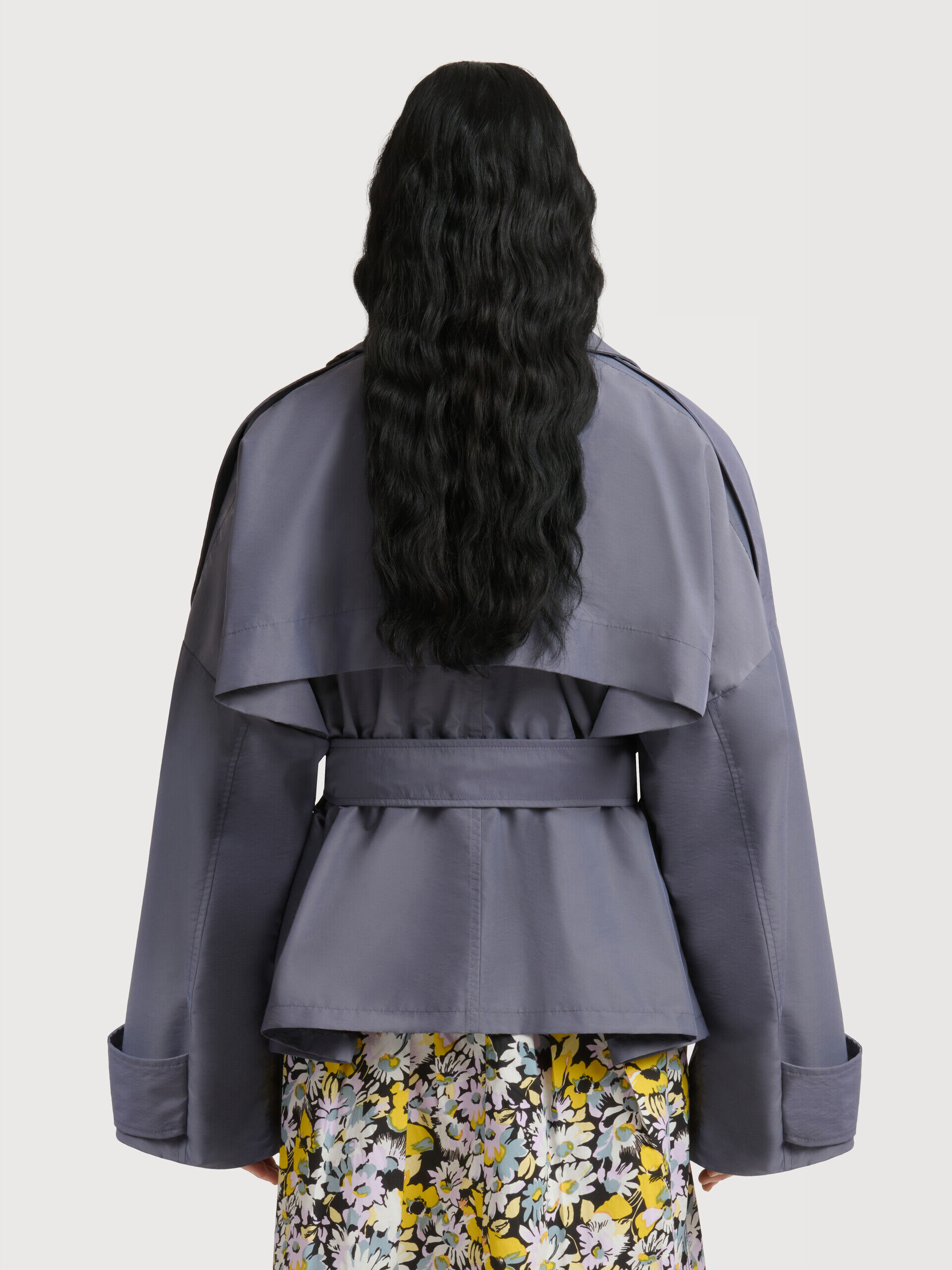 Grey nylon blouson with belt | Marni