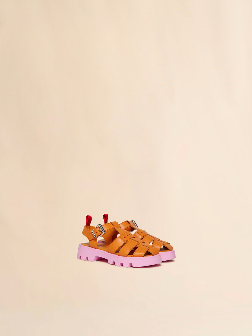 Orange leather fisherman sandal - Sneakers - Image 2