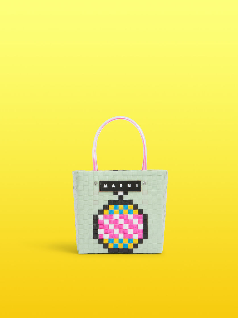 ペールグリーン MARNI MARKET デコレーション バスケットバッグ - ショッピングバッグ - Image 1