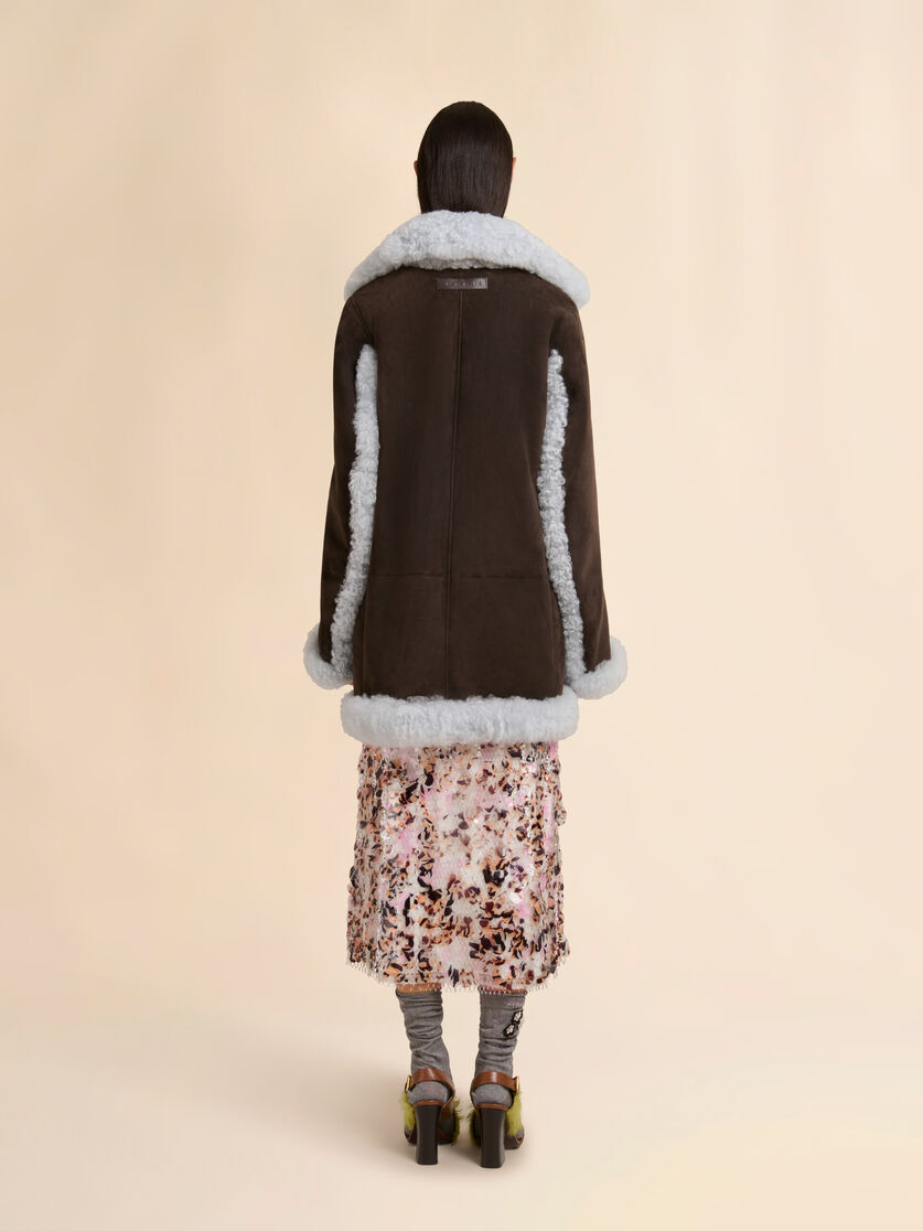 Chaqueta oversize de borreguito marrón, Image 3