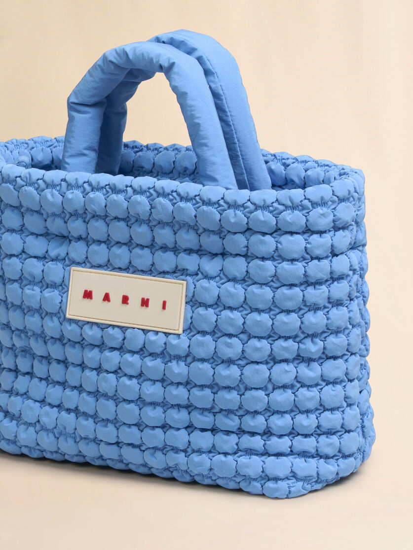 Light blue nylon Puff small tote bag - Handbag - Image 5