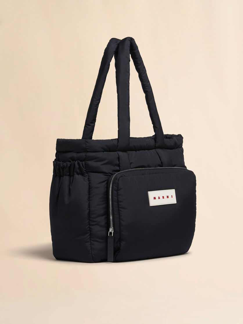 Sac fourre-tout Puff E/W en tissu technique noir - Sacs cabas - Image 6