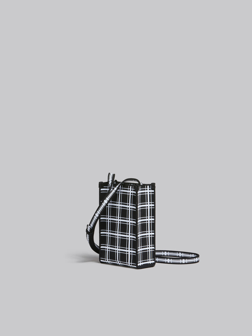 Black and white jacquard check Mini Shoulder Bag - Shoulder Bags - Image 3