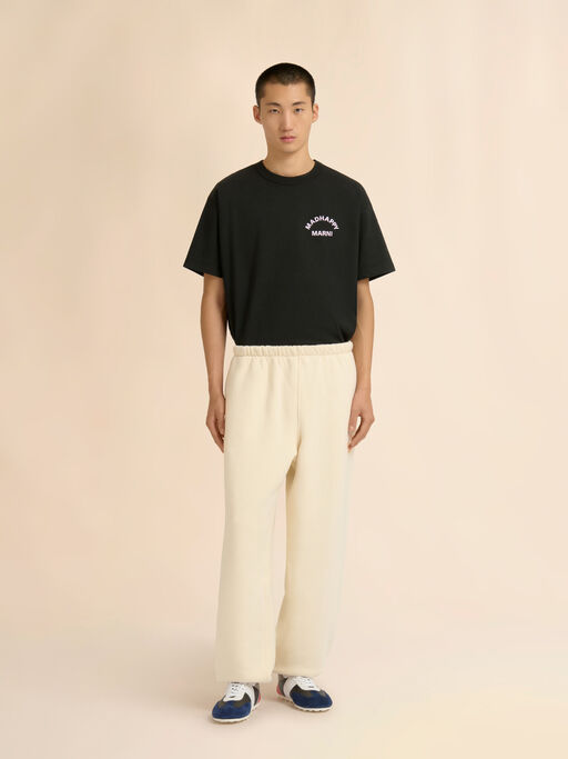 Marni + Madhappy cream cotton sweatpants with arch logo print - Pants