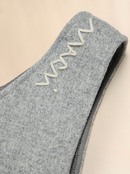 Grey melange wool blend pinafore with Marni Symbol - Dresses