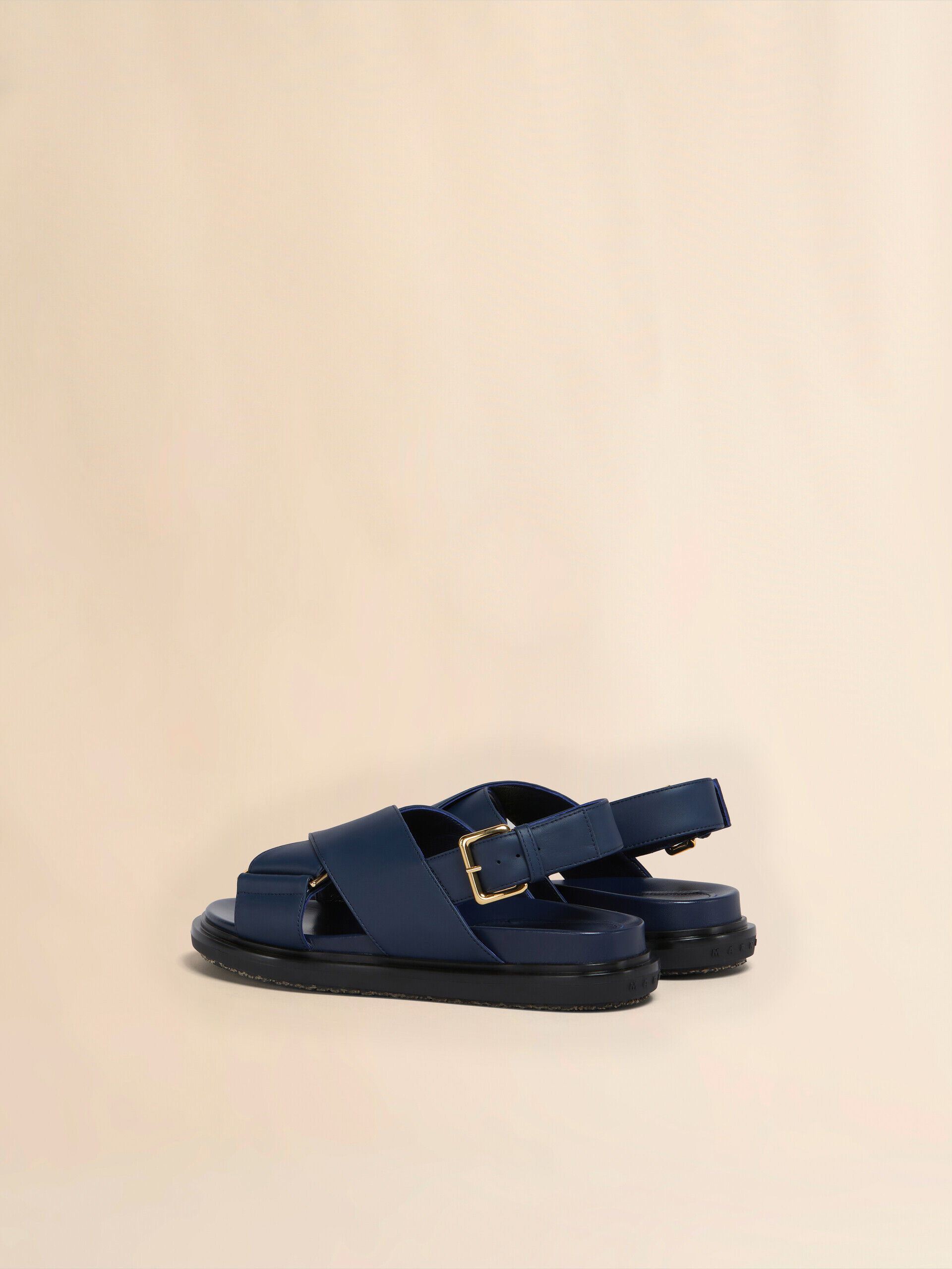 【関税込み】Marni ブルー Fussbett サボ Blue long hair calfskin Fussbett sabot | Marni