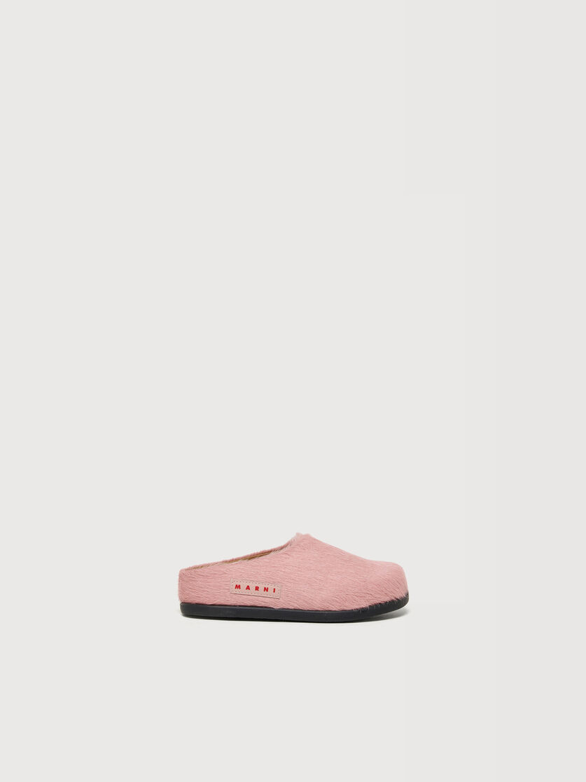 Pink pony hair Fussbett sabot, Image 1