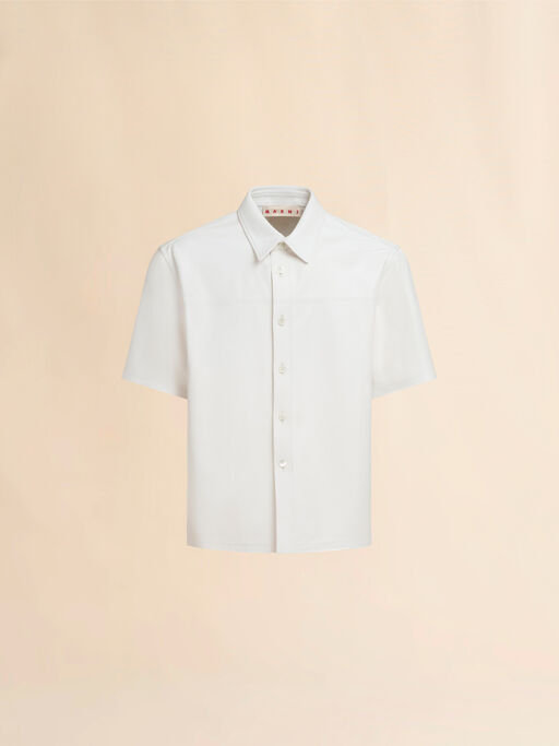 Camicia a maniche corte in nappa bianca - Camicie