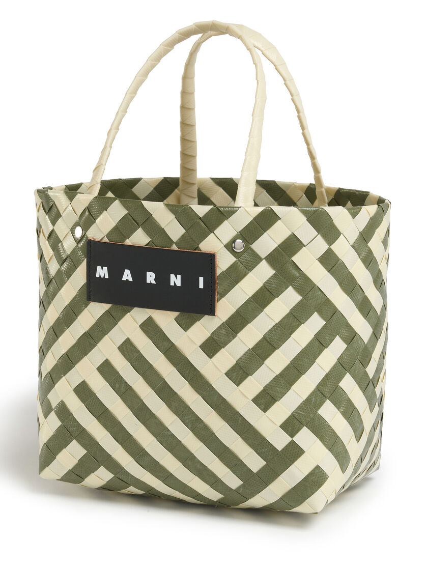 ブルー&レッド MARNI MARKET CHECK BASKET MINI BAG - ショッピングバッグ - Image 4