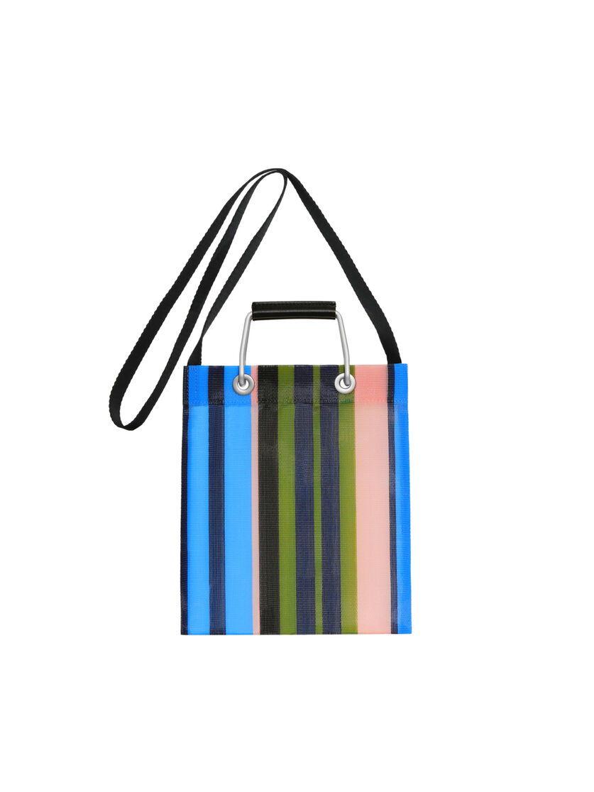 グリーンブルー(ターコイズ) MARNI MARKET STRIPE MINI SHOULDER BAG - ハンドバッグ - Image 3