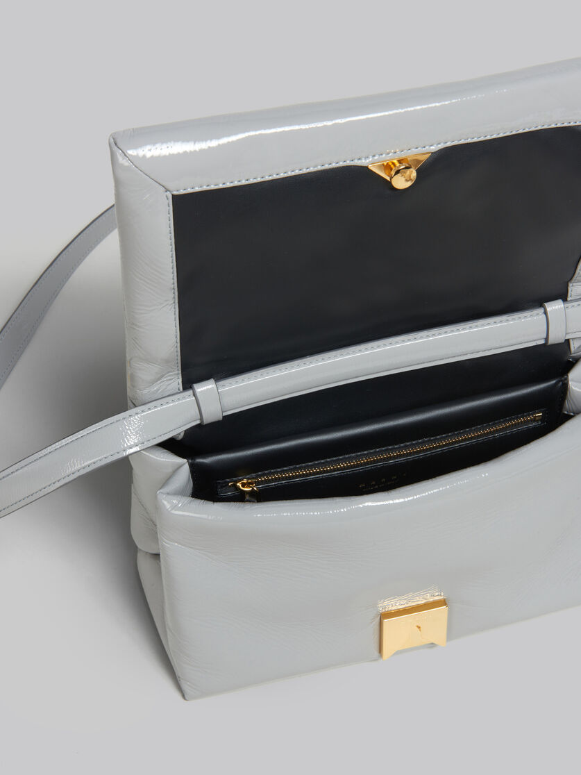 Grey patent Prisma shoulder bag - Shoulder Bags - Image 4