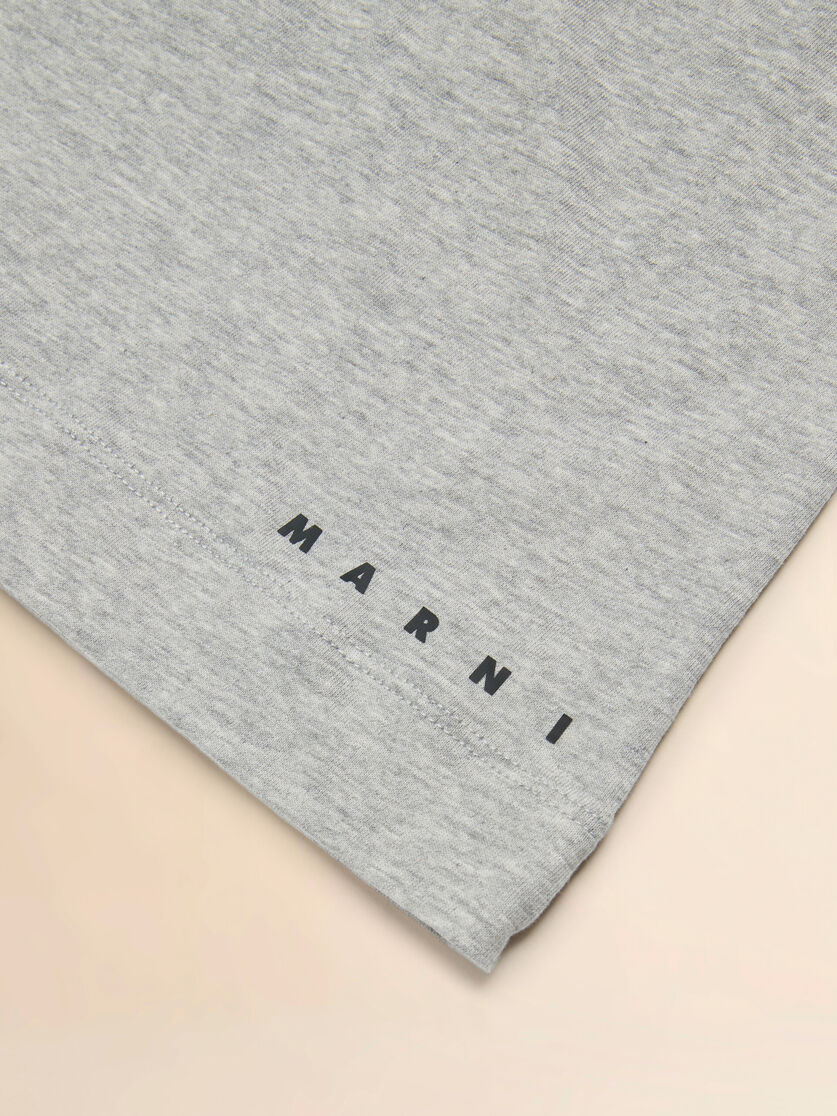 Gray cotton T-shirt with T-rex print, Image 4