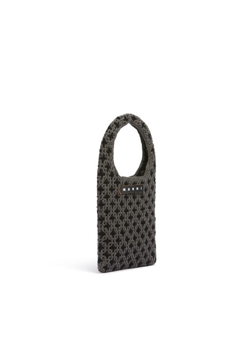 グレー MARNI MARKET リバーシブル ニット ミニバッグ - ショッピングバッグ