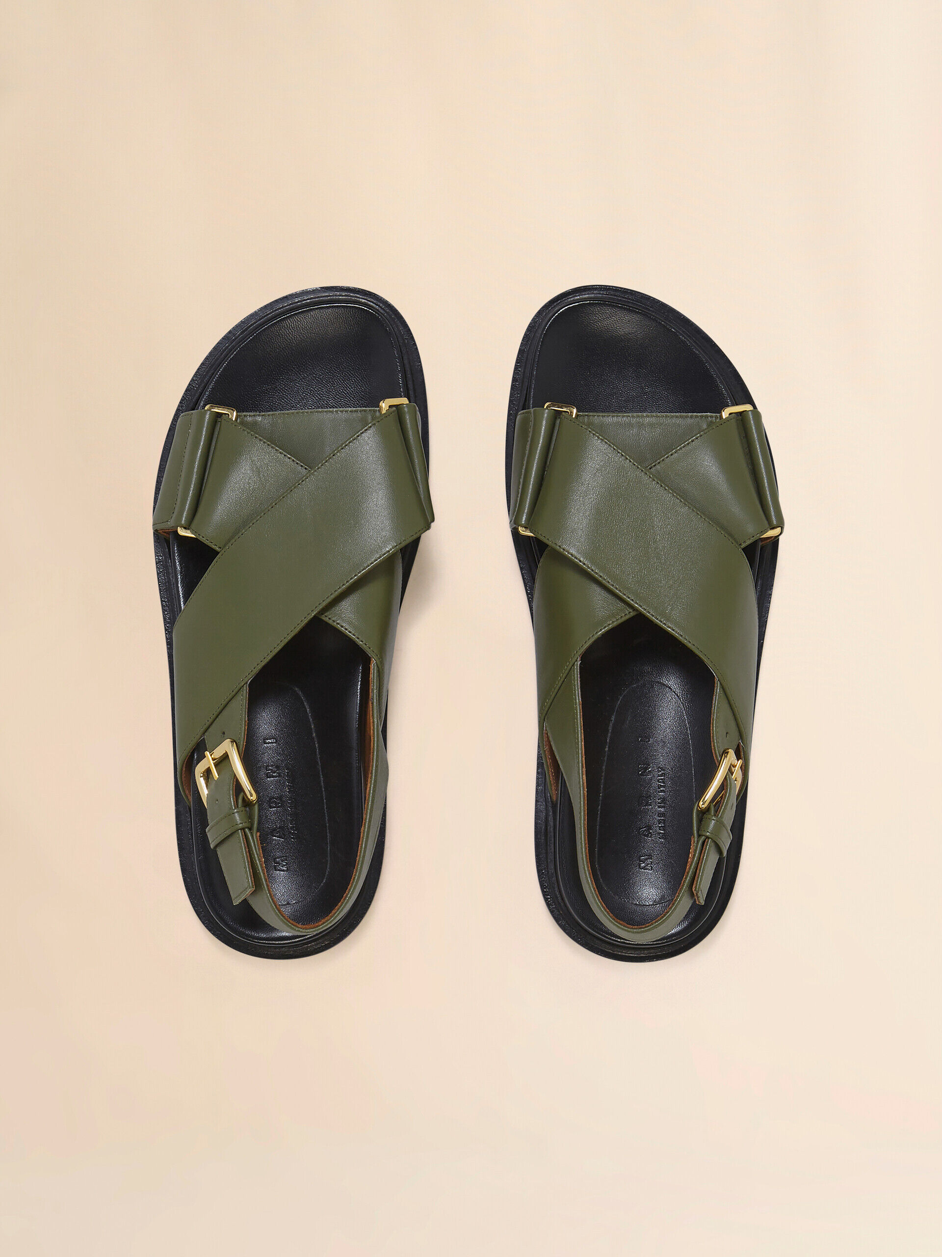 Green leather fussbett | Marni