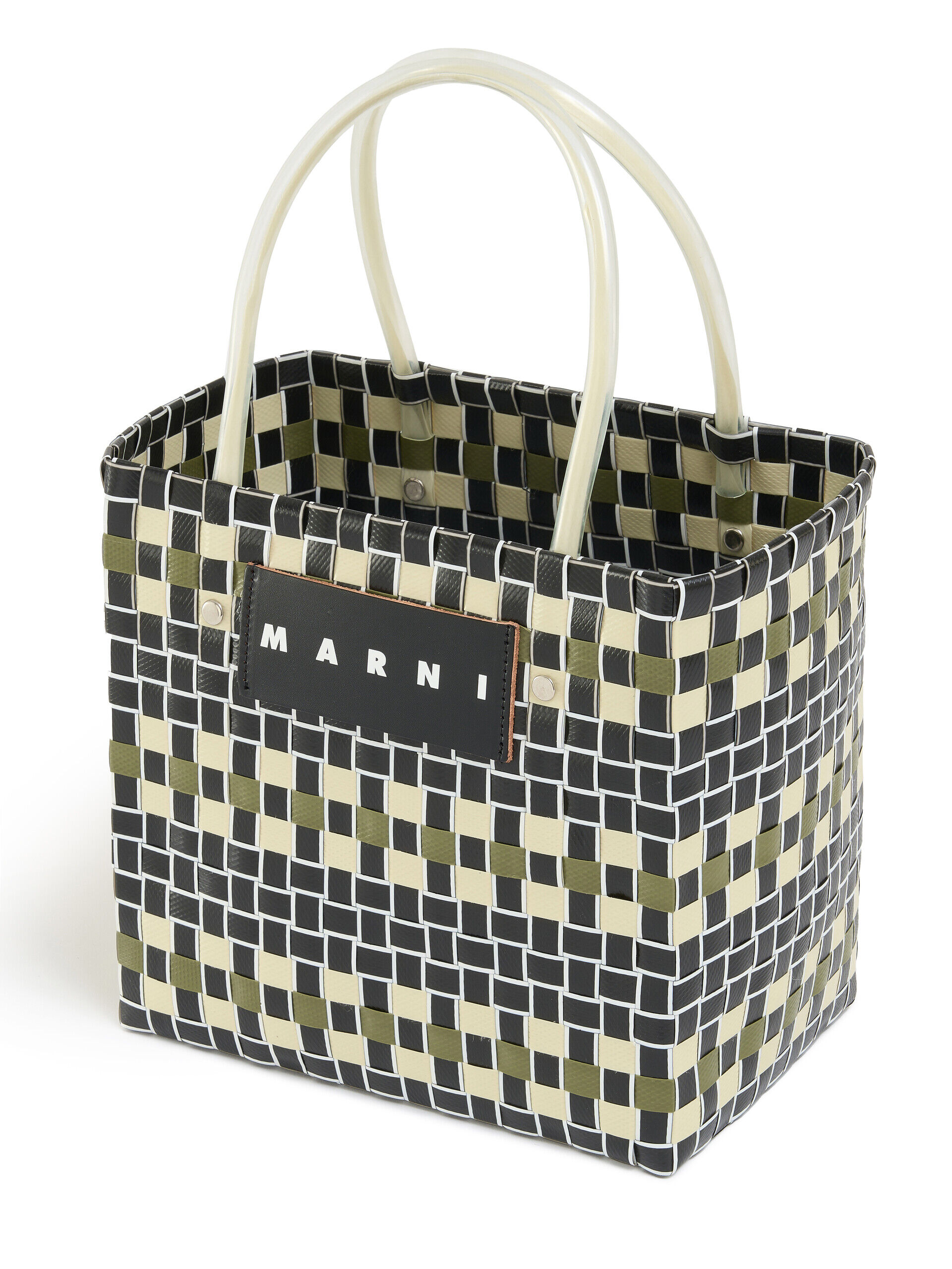 バッグ MARNI MARKET MINI BASKET BAG アースオブシエナ MARNI MARKET STRIPE BASKET BAG MINI | Marni