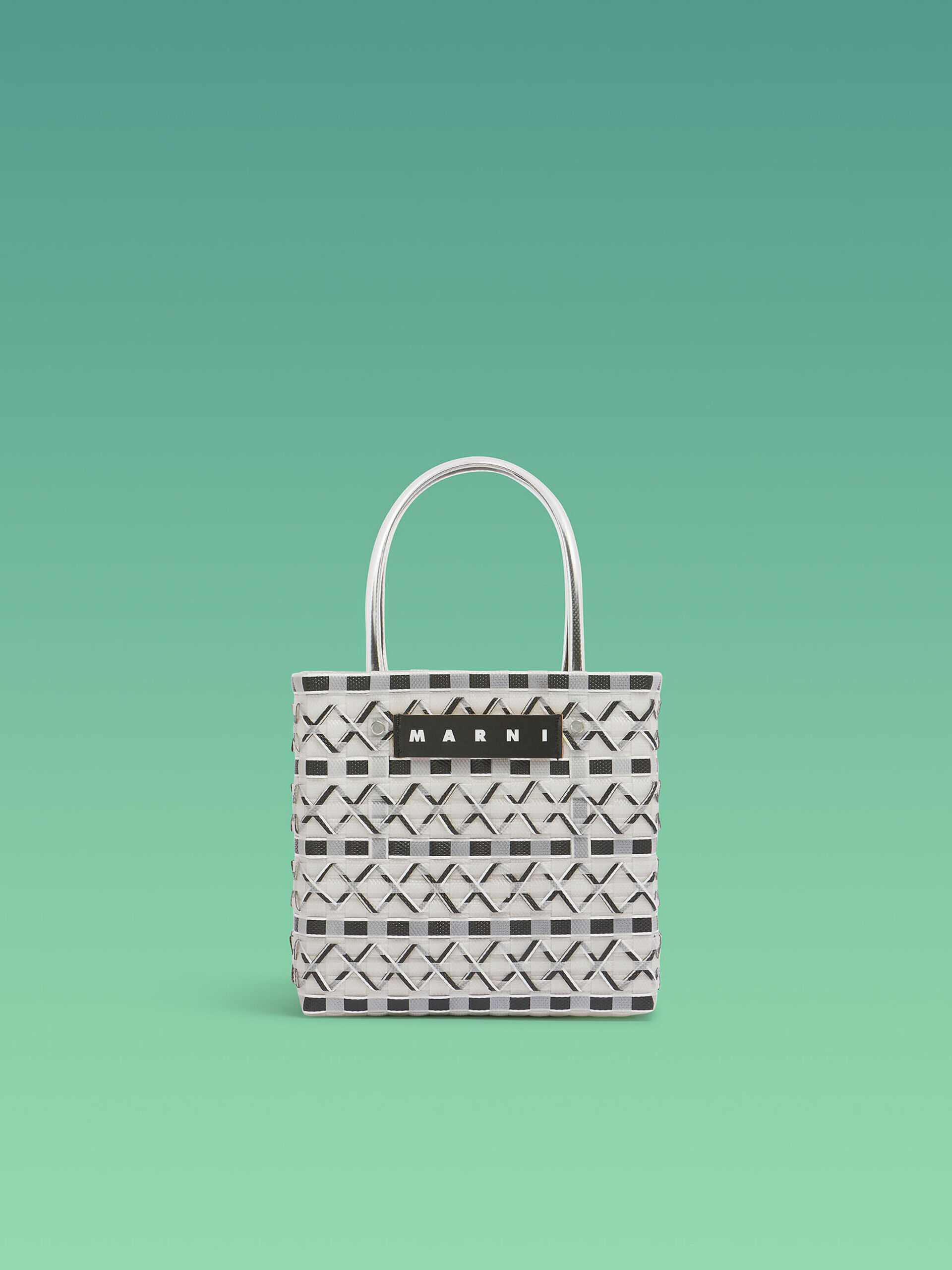 MARNI 編み込みかごバッグ⭐︎ブラック/ホワイト MARNI マルニ バッグ Marni Market ステンシルバッグ ブラック