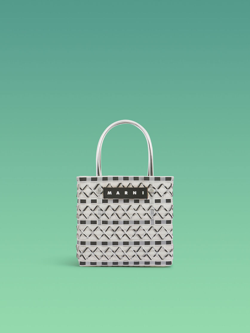 ブラック/ホワイト MARNI MARKET トランスペアレントバスケット - ショッピングバッグ - Image 1